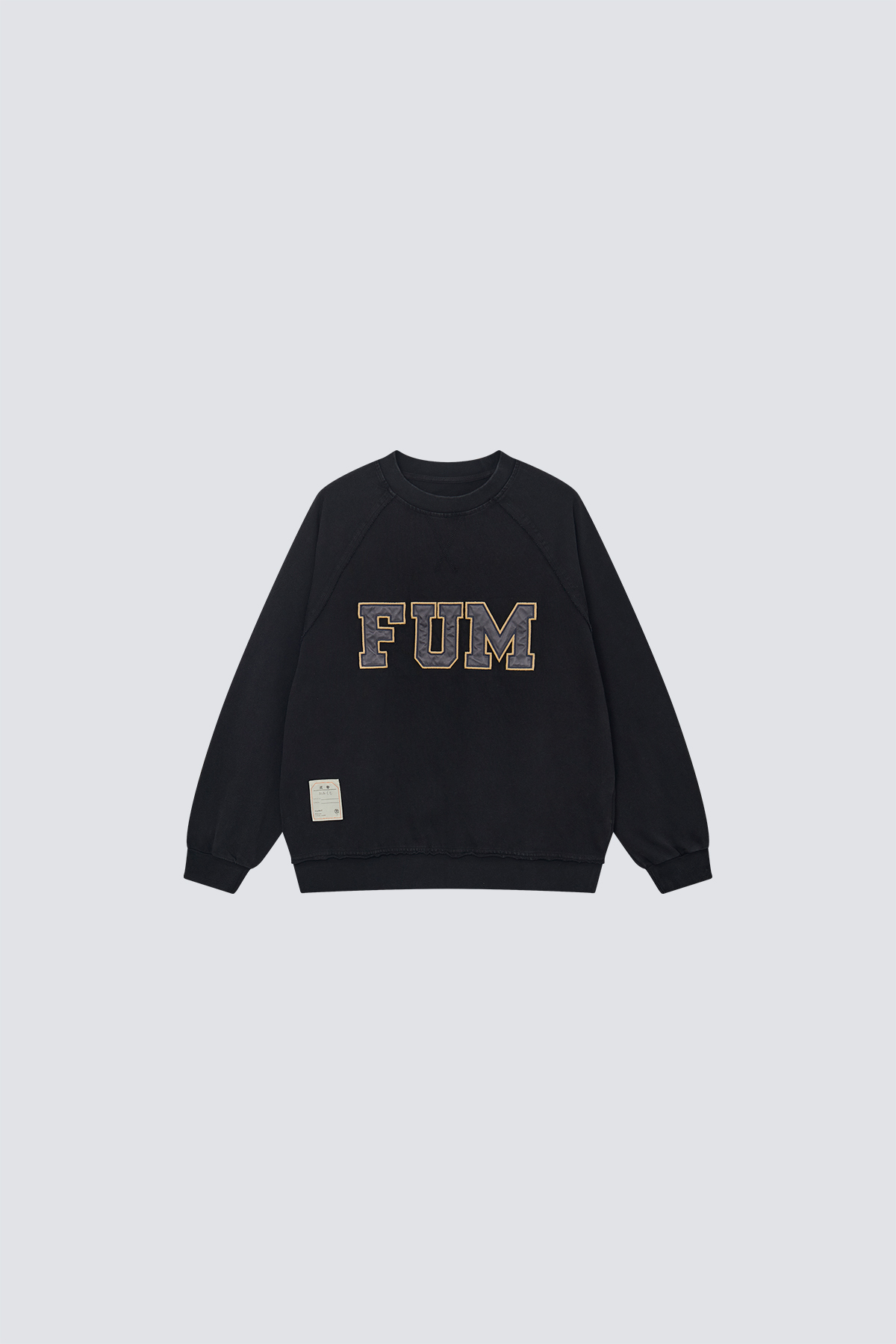 【pre-order】FUM Applique Washed Sweater｜Black｜Hong Kong Original Design