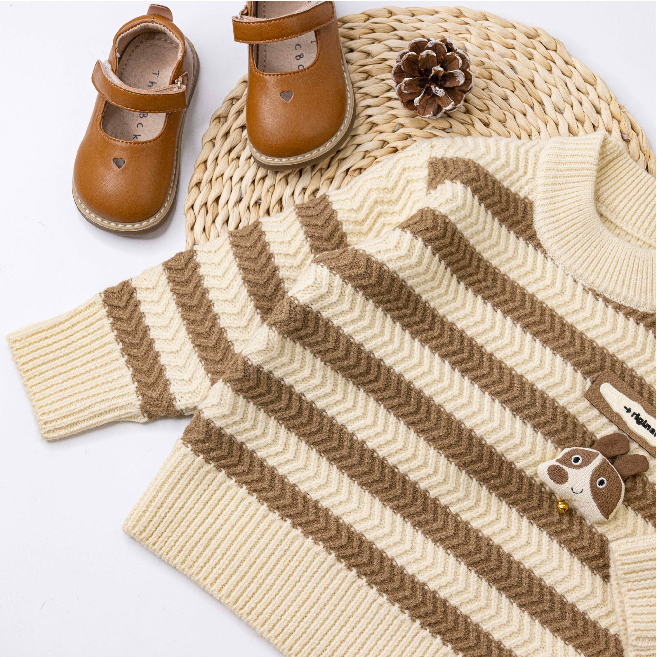 【H56006】淘氣立體狗狗針織上衣