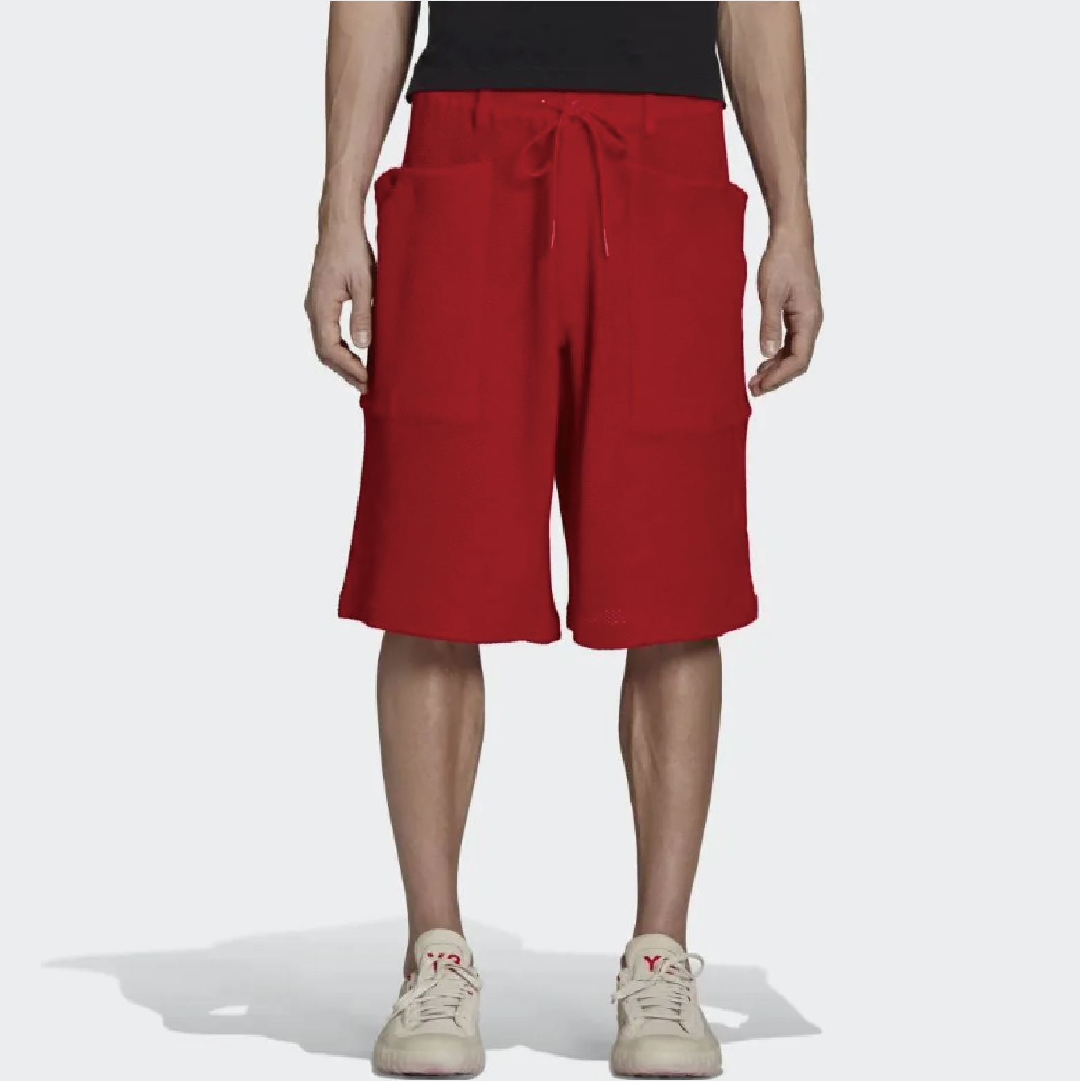 【 Y-3 M CH3 CMESH SHR 網布結構短褲 - 紅 】