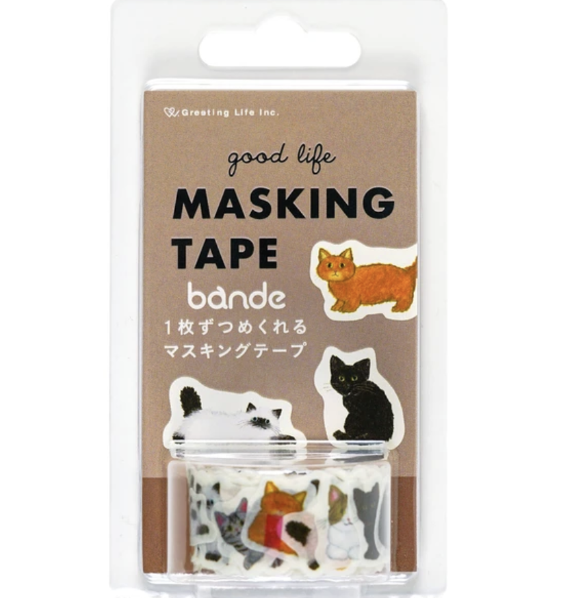 Greeting life | 米津祐介 貓咪 割型貼紙卷 Bande