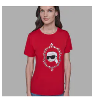[S] KARL LAGERFELD ADMIRAL RED KARL FRAME TEE, L5WHMA49-ADJ (SKL1496)