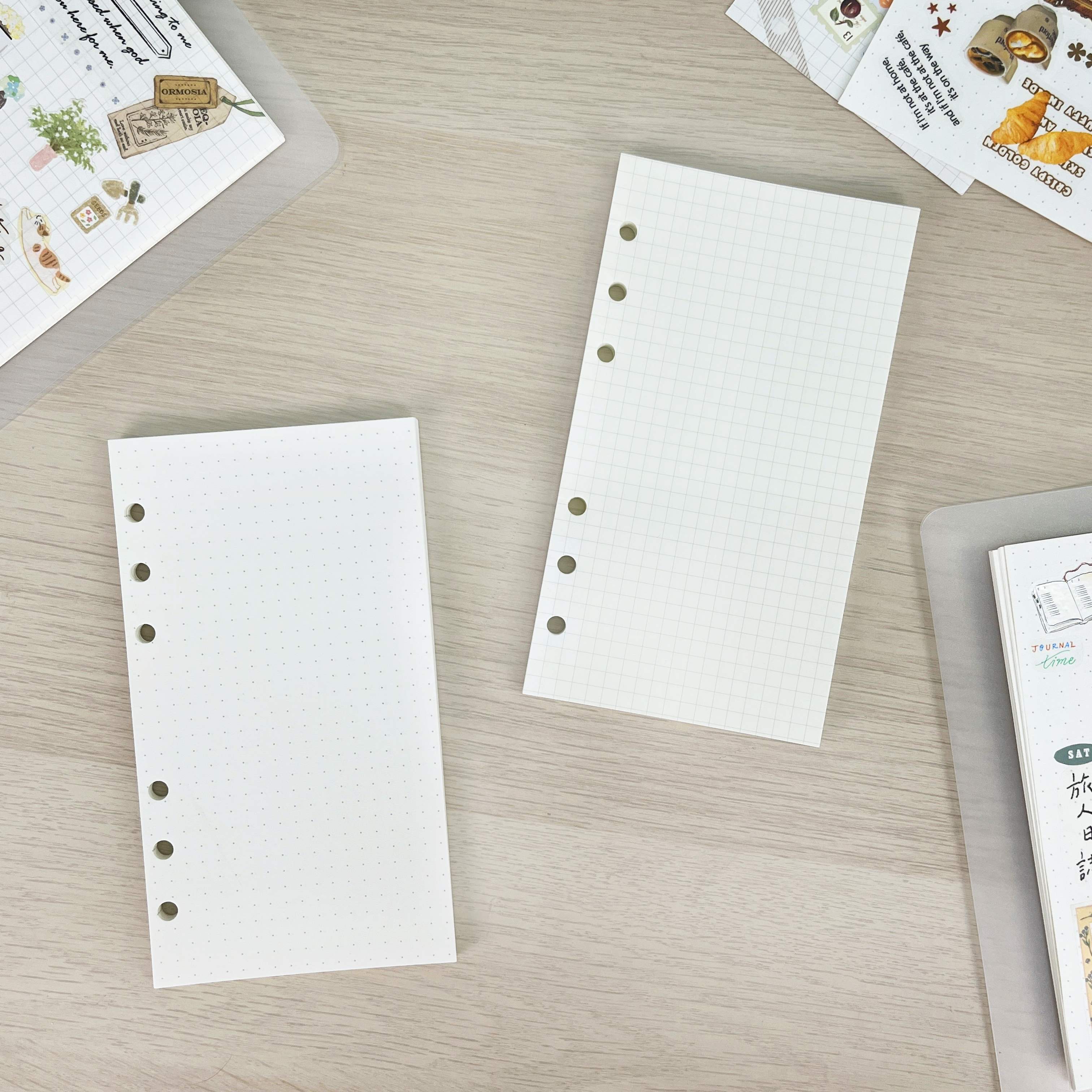 A6 / Bible 6孔內頁紙 方格 / 點點 40張入｜IMAT 台灣