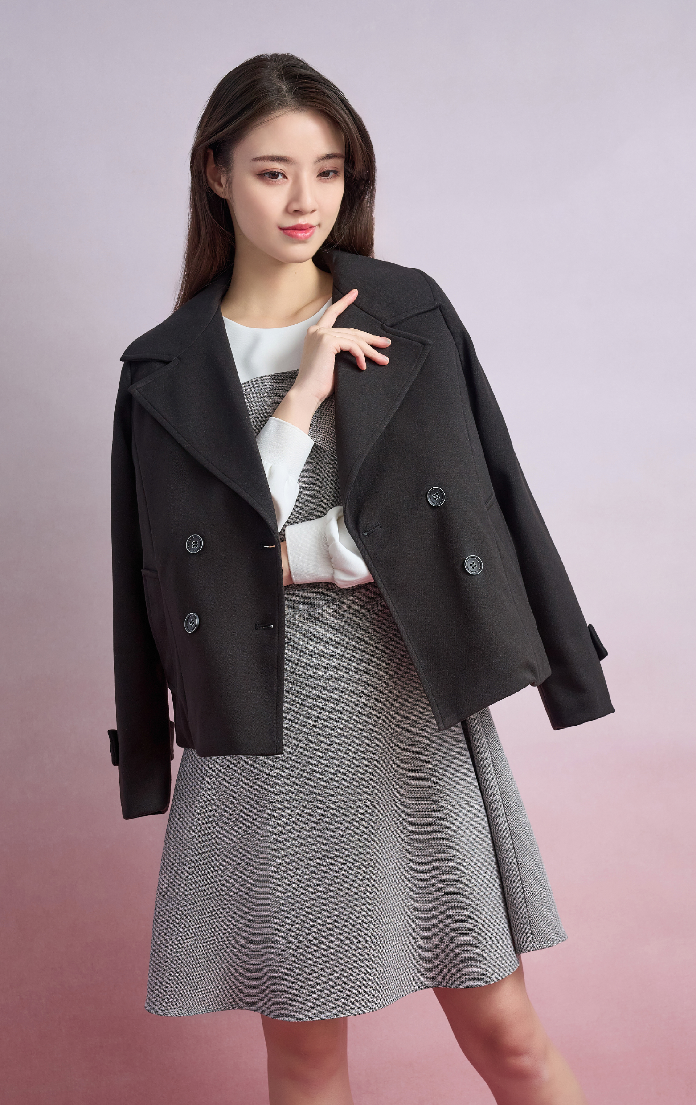 D-button Patchwork Jumpsuit OP0597