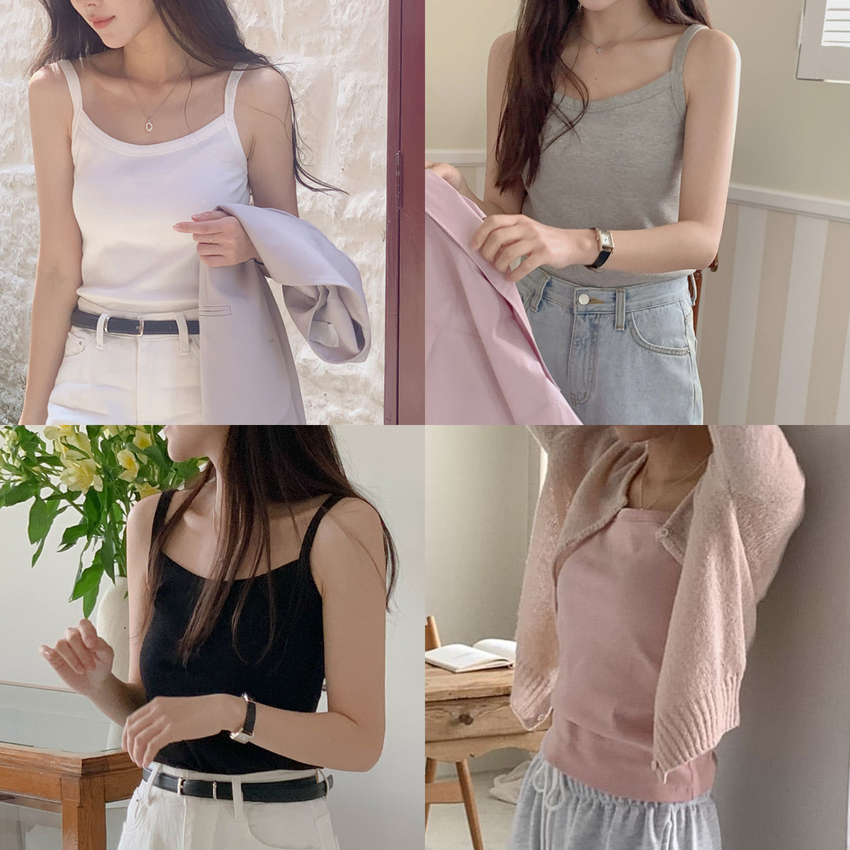 韓國Cherrykoko授權 舒適棉質彈性圓領背心【MADE, CRKO】系列