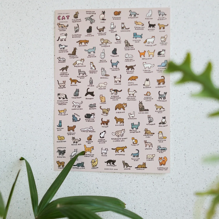 zero per zero | A3海報 貓咪圖鑑