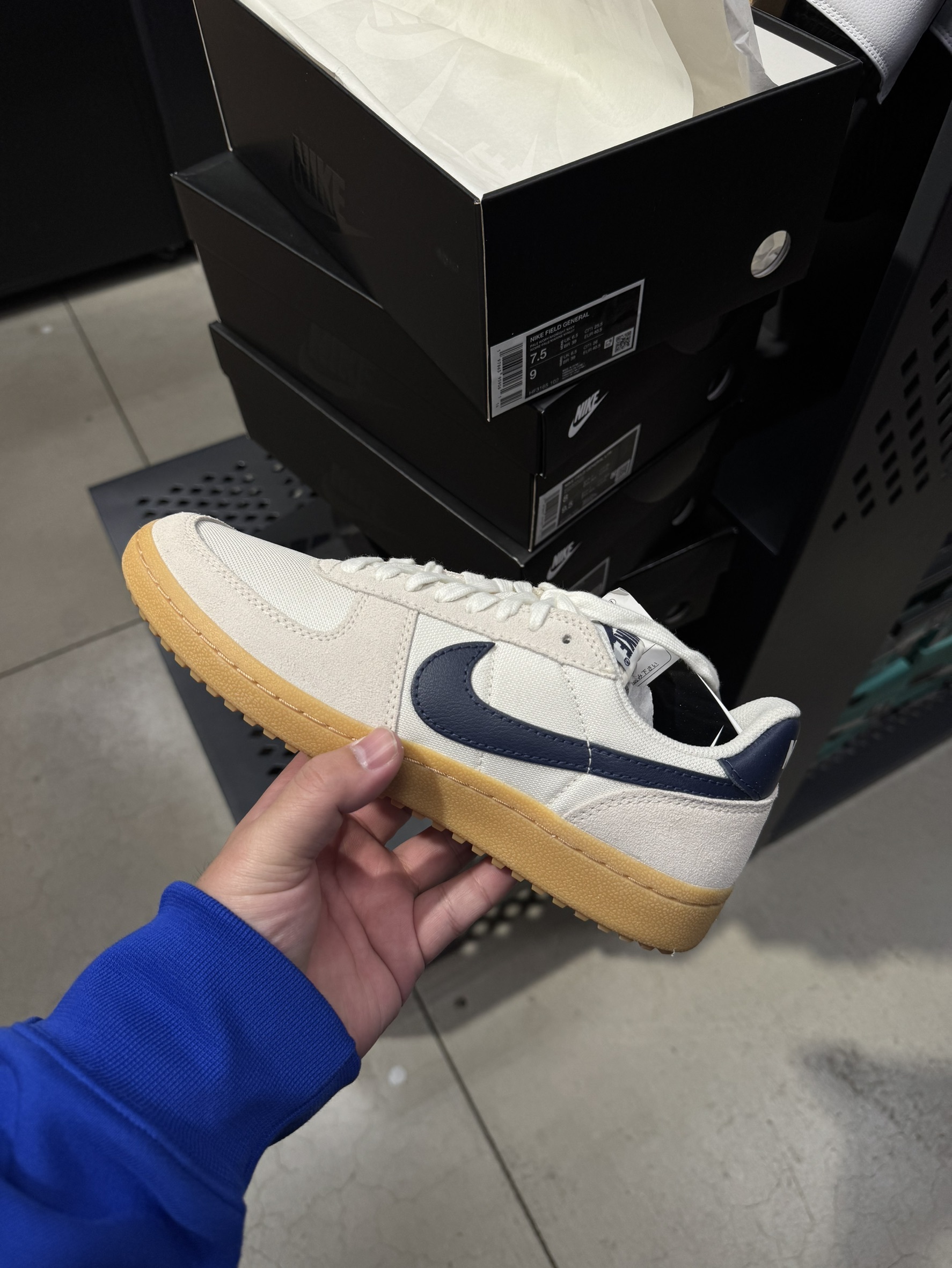 #現貨 Nike Field General 復古 麂皮 休閒鞋 HF3165-102 深藍焦糖底