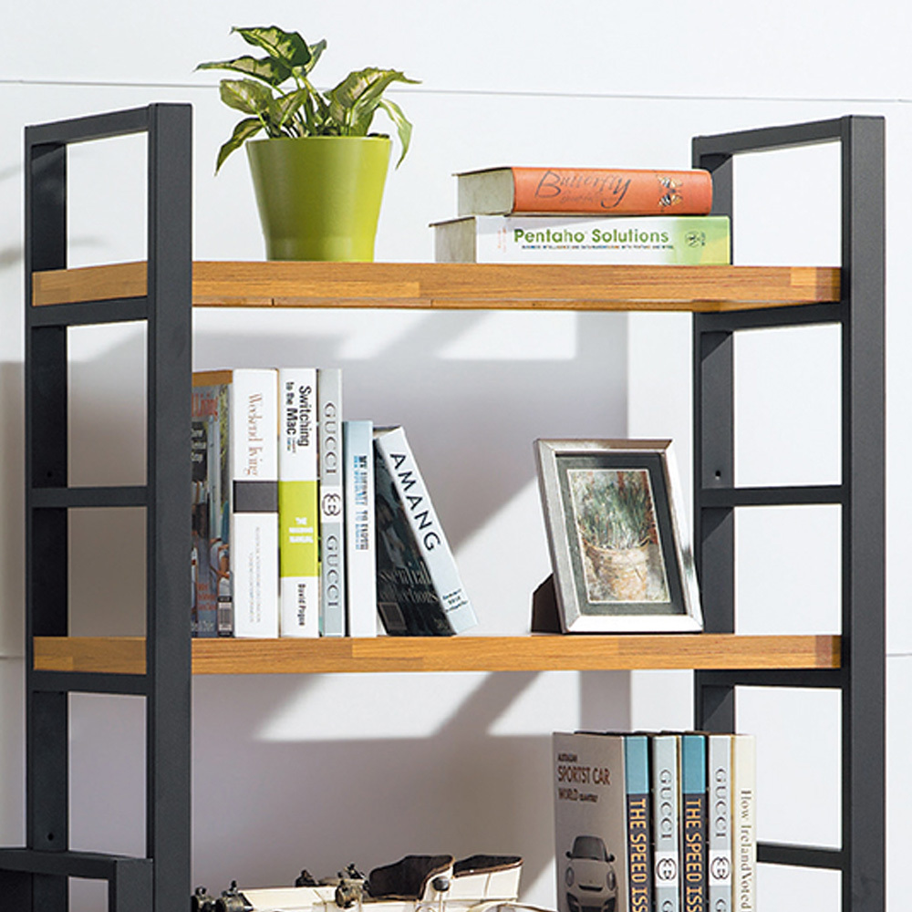 斯克2.7尺工業風開放式五層書櫃/收納櫃/展示櫃