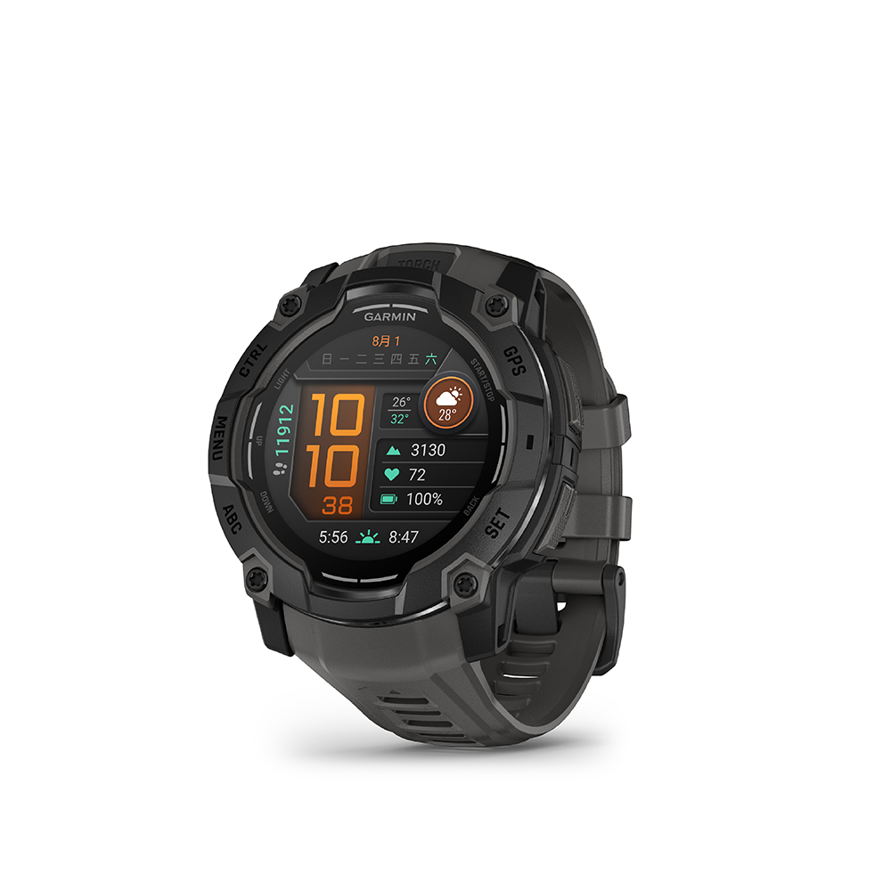【GARMIN】Instinct 3 Amoled 50mm 本我系列GPS腕錶-石墨灰