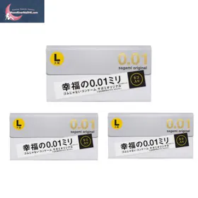 Sagami original 0.01 L isze PU condoms plus 3