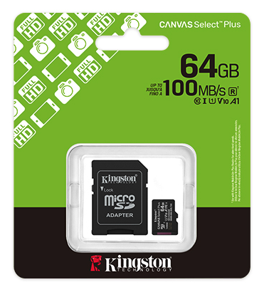 Kingston 金士頓 Canvas Select Plus microSD UHS-I A1 記憶卡 64G