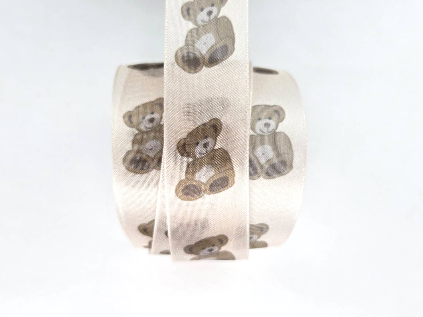 泰迪熊/平織網紗/25mm