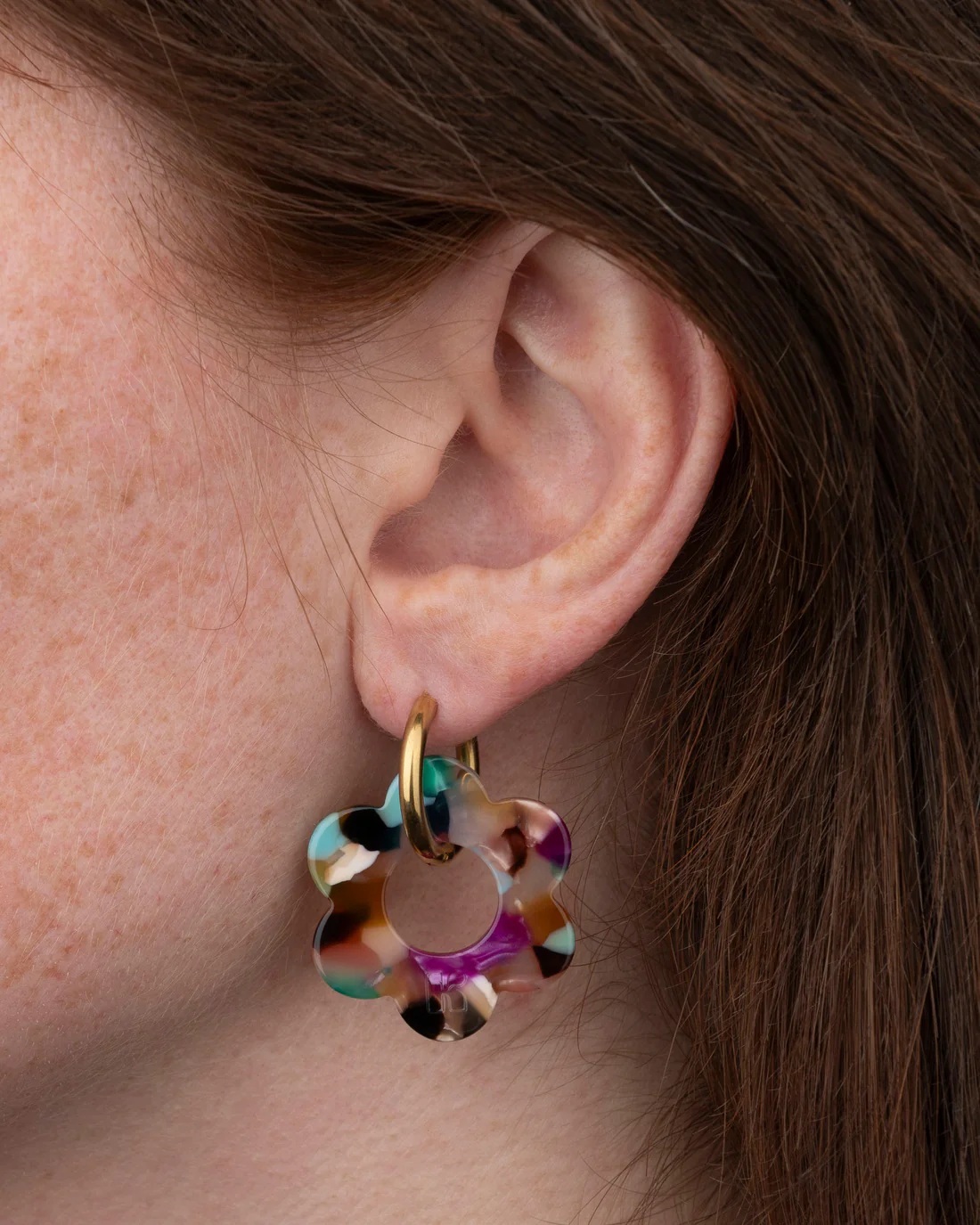 Kurage Ginza Earrings MAXI FLEURETTE - Confettis