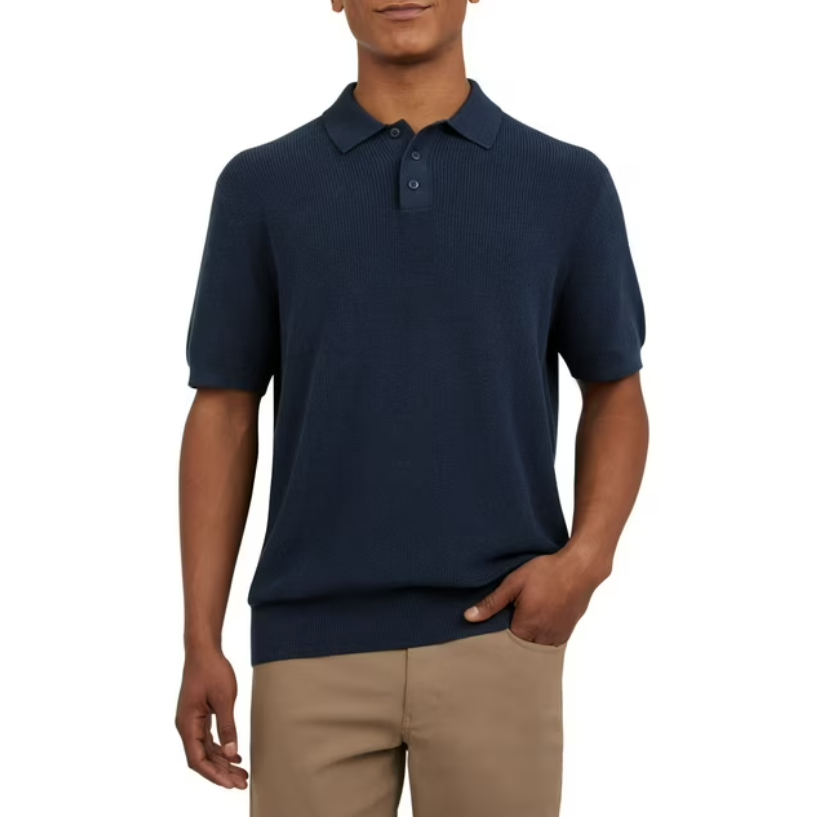 [S] DKNY NAVY SWEATER POLO, DK35SR2402-NAVY (SD1708)