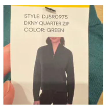 [S] DKNY GREEN QUARTER ZIP, DJ5RO975-GREEN (SD1710)