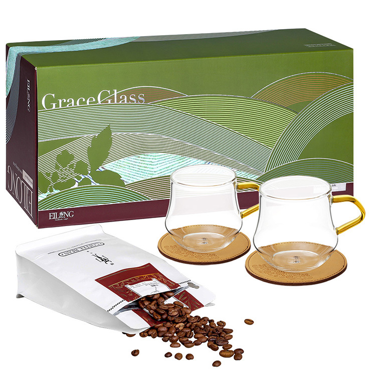 【咖啡禮盒】日初醇萃咖啡杯組+半磅咖啡豆（多種可選）