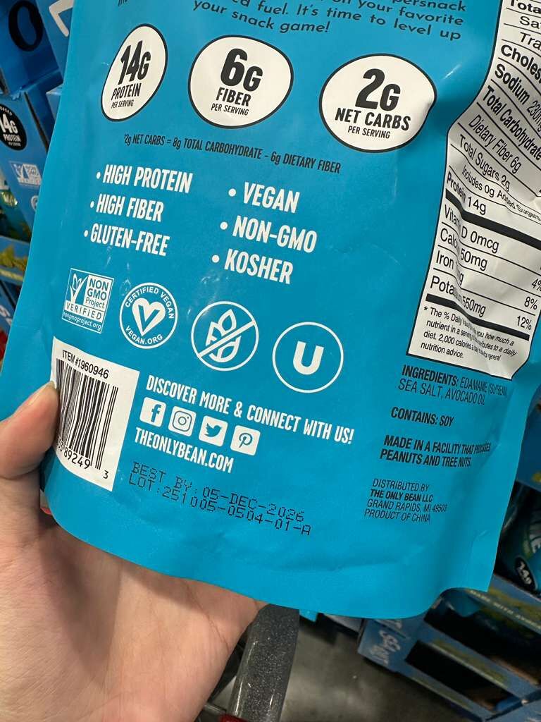 【直播】LX020608 The Only Bean 海鹽口味脆烤毛豆 510g