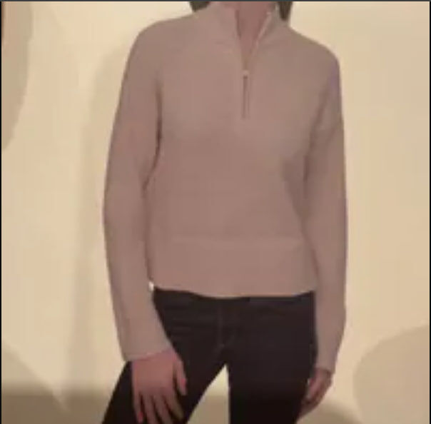 [S] DKNY CREAM QUARTER ZIP, DJ5RO975-CREAM (SD1715)