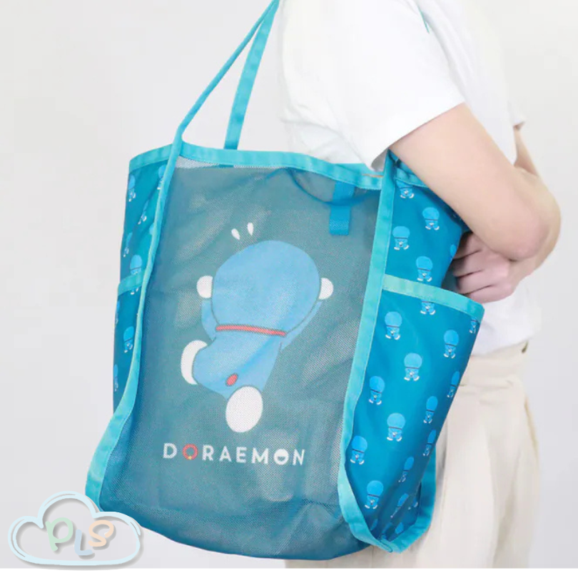 現貨 摺疊大容量購物袋 多啦A夢 MURMUR 藍色 #30109