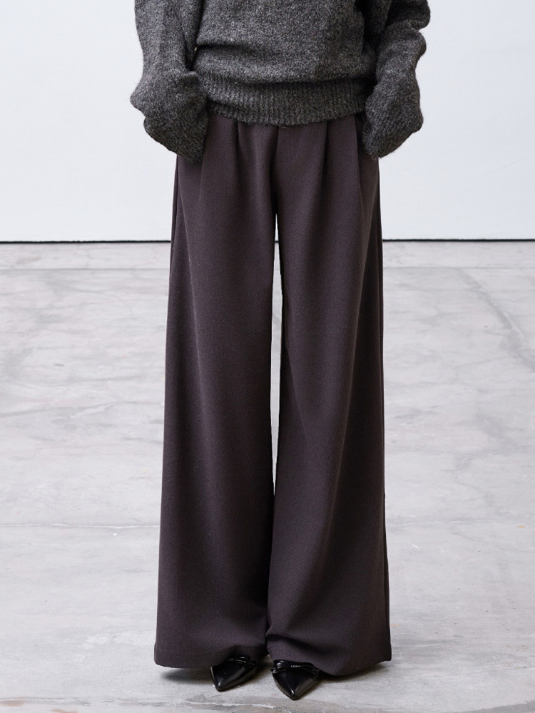 OH!HER 腰間設計款闊腿西裝褲