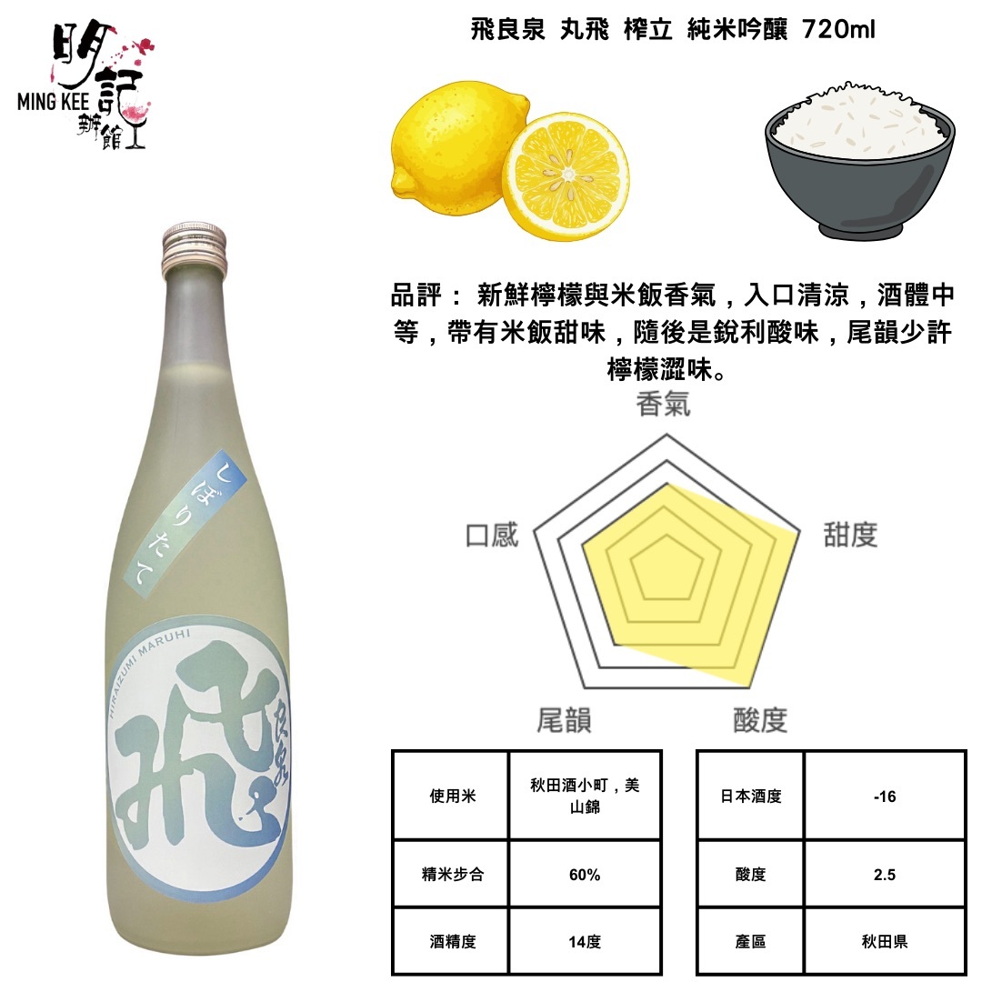 飛良泉 丸飛 榨立 720ml