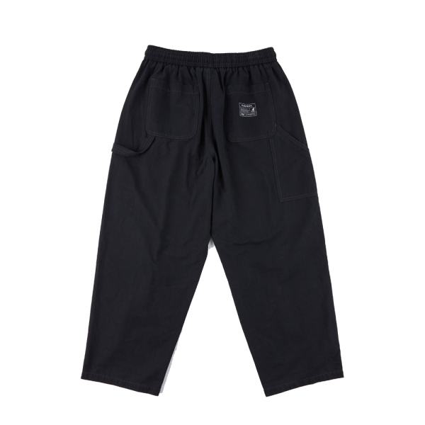 【下殺↘ $799】KANGOL 長褲 水洗黑 抽繩 休閒 寬褲 中性 6325154320