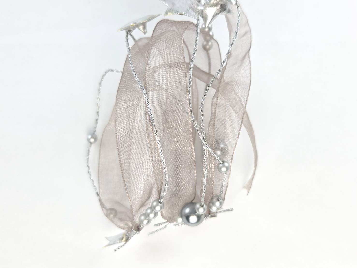 立體珍珠星星/網紗鐵絲