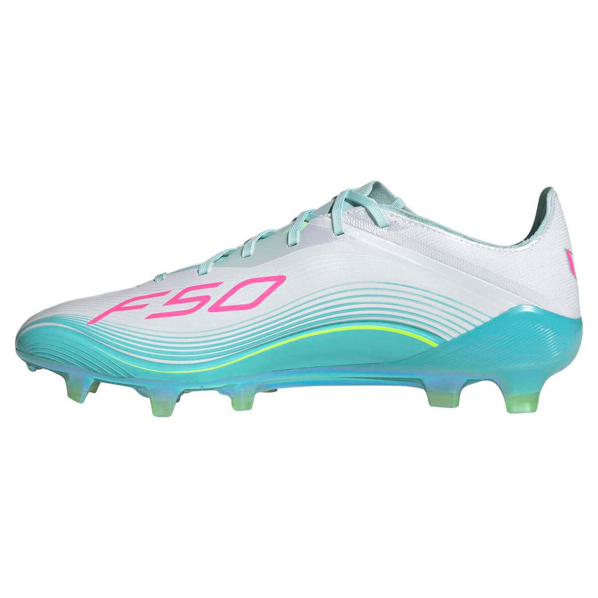 Adidas F50 MESSI ELITE FG 仿草/草地足球鞋 白薄荷綠色