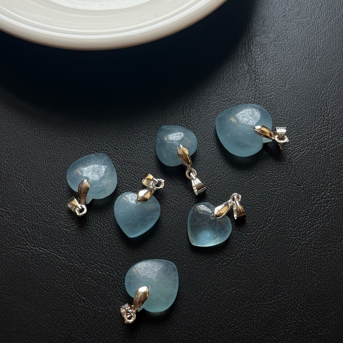 [原石] 海藍寶 愛心吊墜