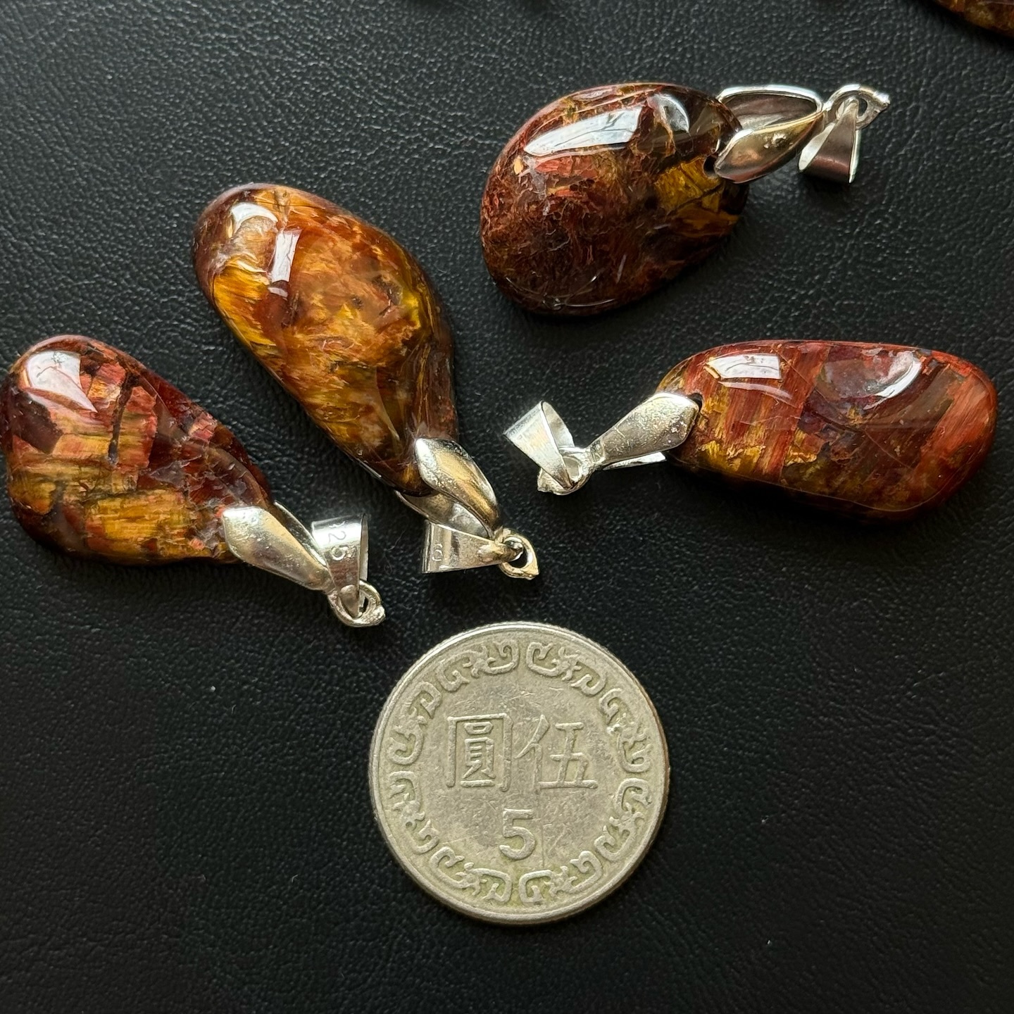 [原石] 紅彼得石、黃彼得石 項鍊吊墜