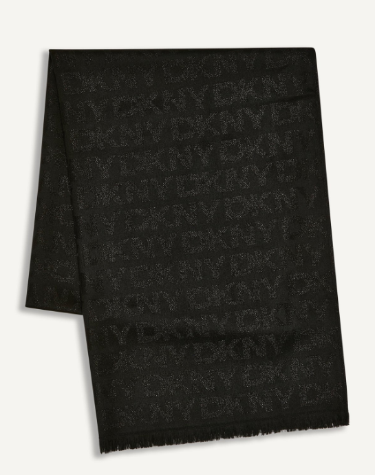 [S] DKNY BLACK D5WS1578-BLK METAL PASHMINA, 732465628016 (SD1719)