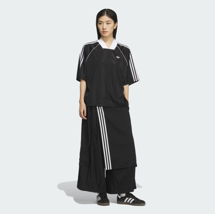 【 adidas PREMIUM 3S PANT 寬鬆造型長褲 - 黑 】