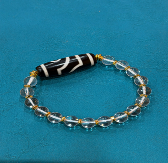 VC049 C49 極致黑白二眼日珠手串