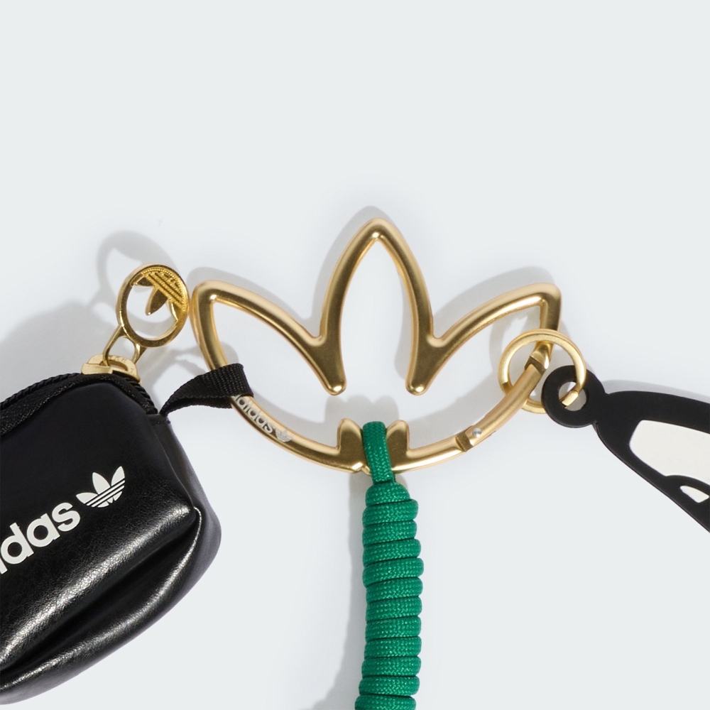 【 adidas KEY CHAIN 耳機收納鑰匙圈 - 黑 】