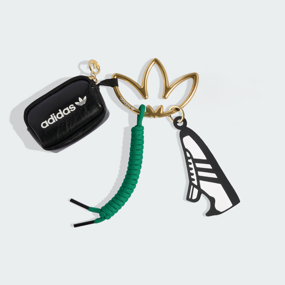 【 adidas KEY CHAIN 耳機收納鑰匙圈 - 黑 】