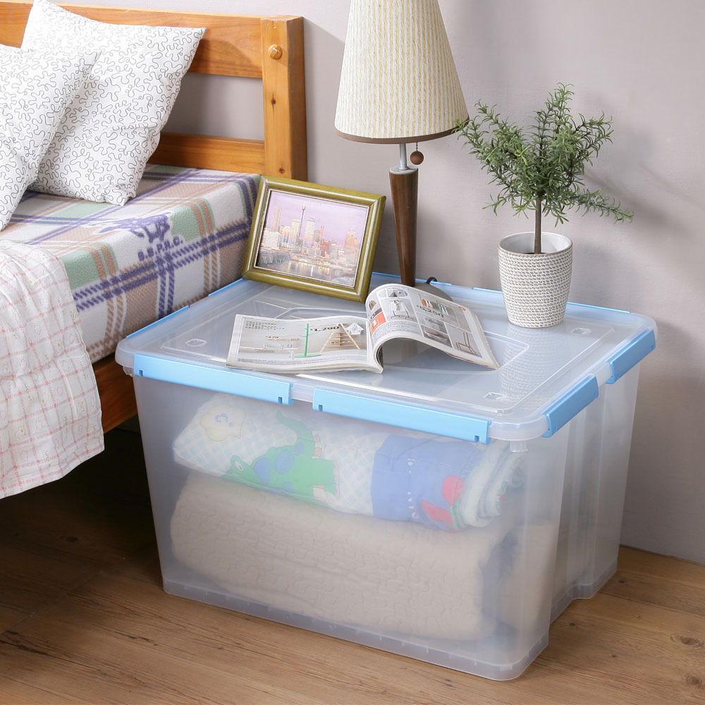 真心良品  聯府KEYWAY   好運四面環扣密封整理箱(85L) 1入/6入賣場   KT850