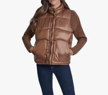 [S] DKNY BROWN WOMEN'S WINTER JACKET, DJ5V7007-OF4 (SD1725)