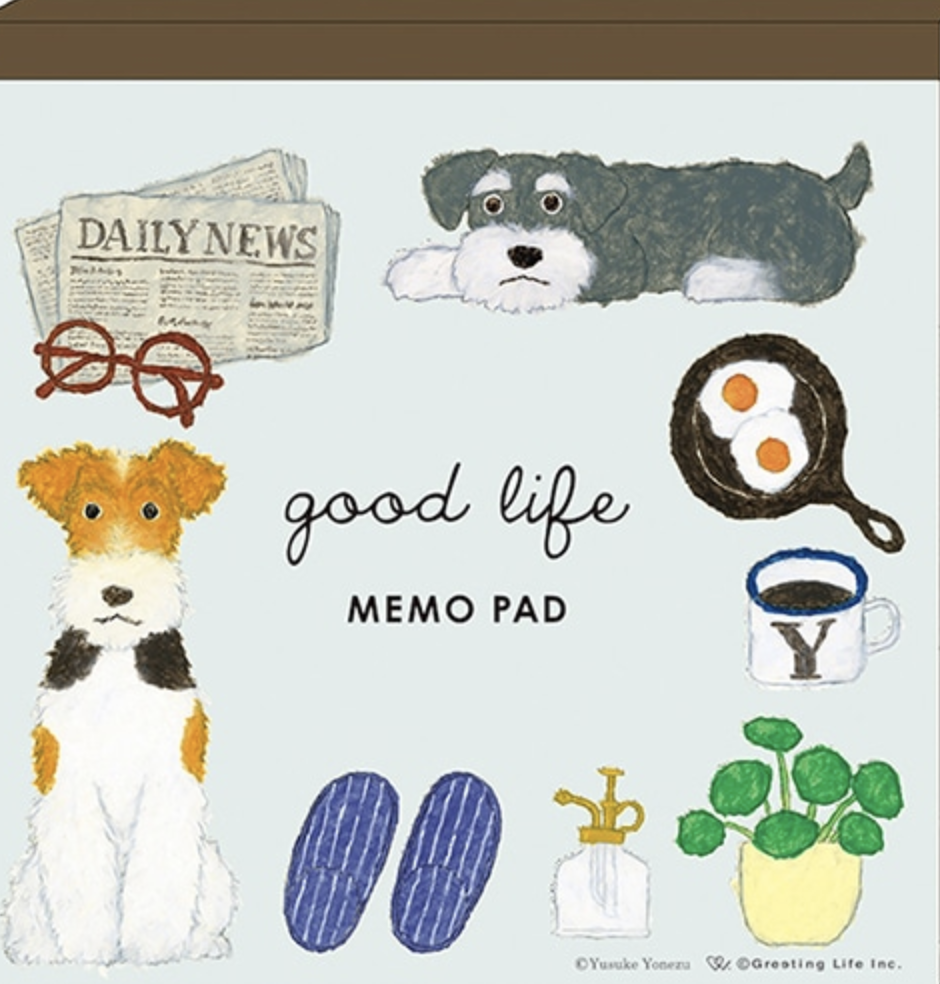 Greeeting Life | 米津祐介 狗狗 方形便條本