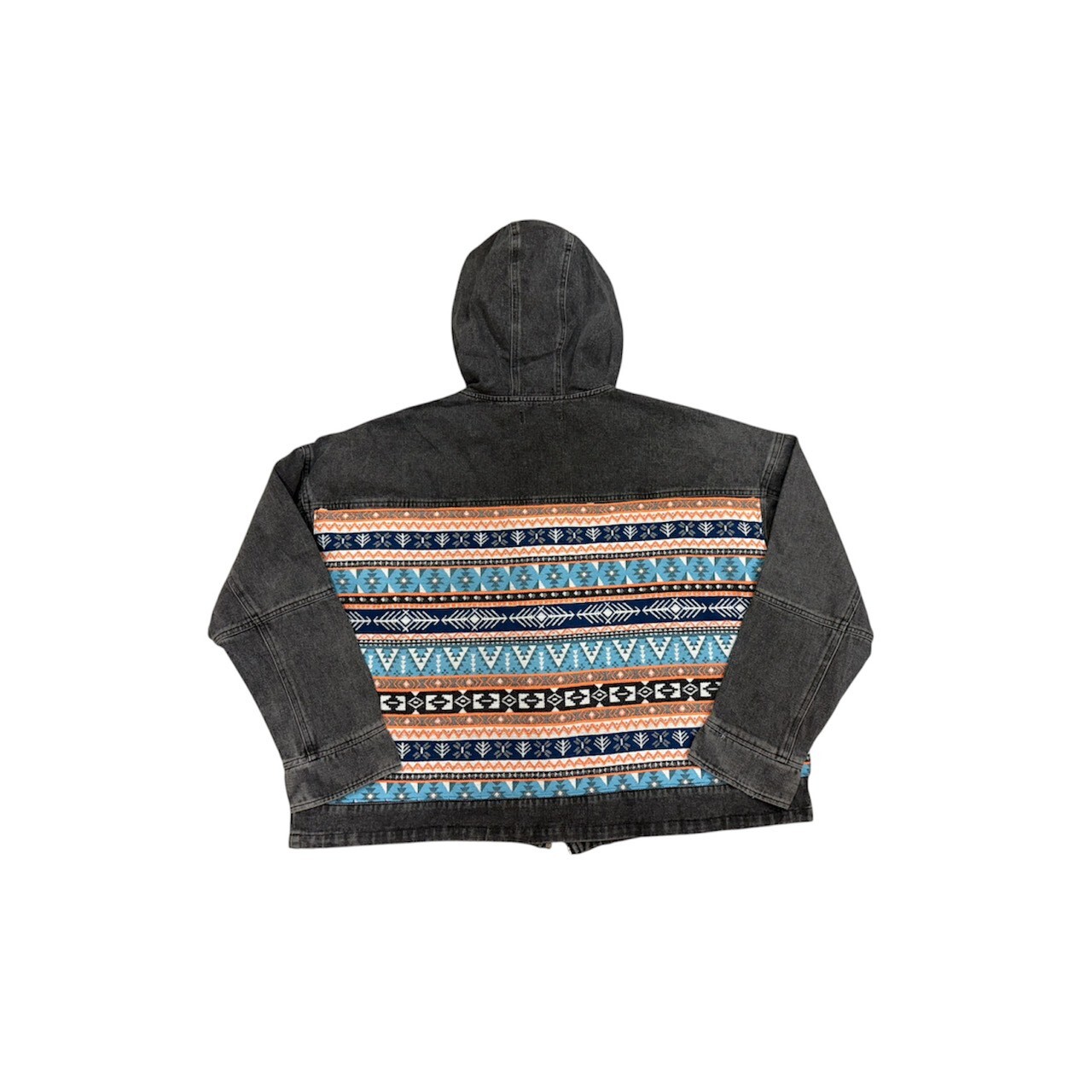 Annstudio | 立領連帽拼接外套