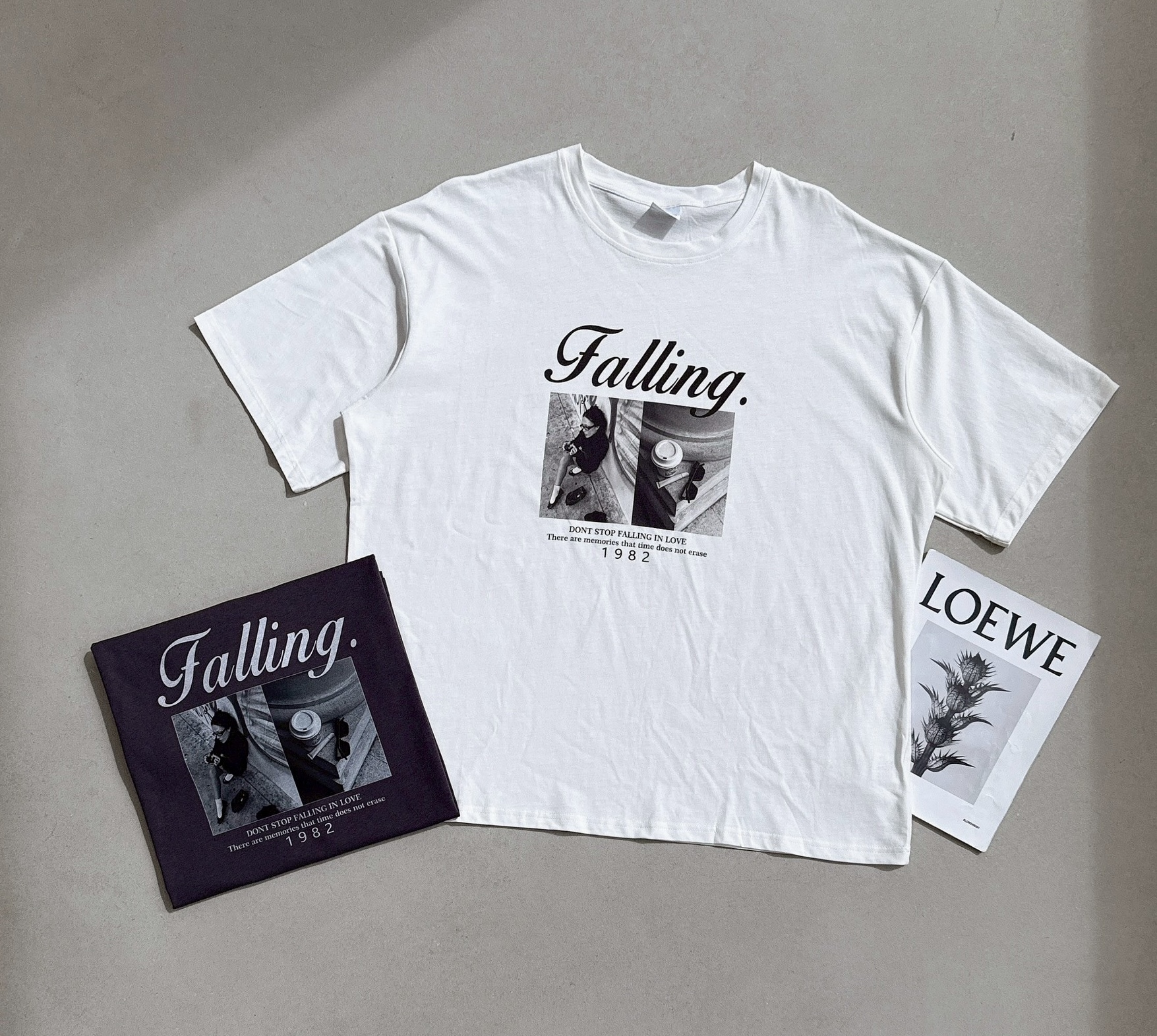 復古雙格字母人物棉質衣