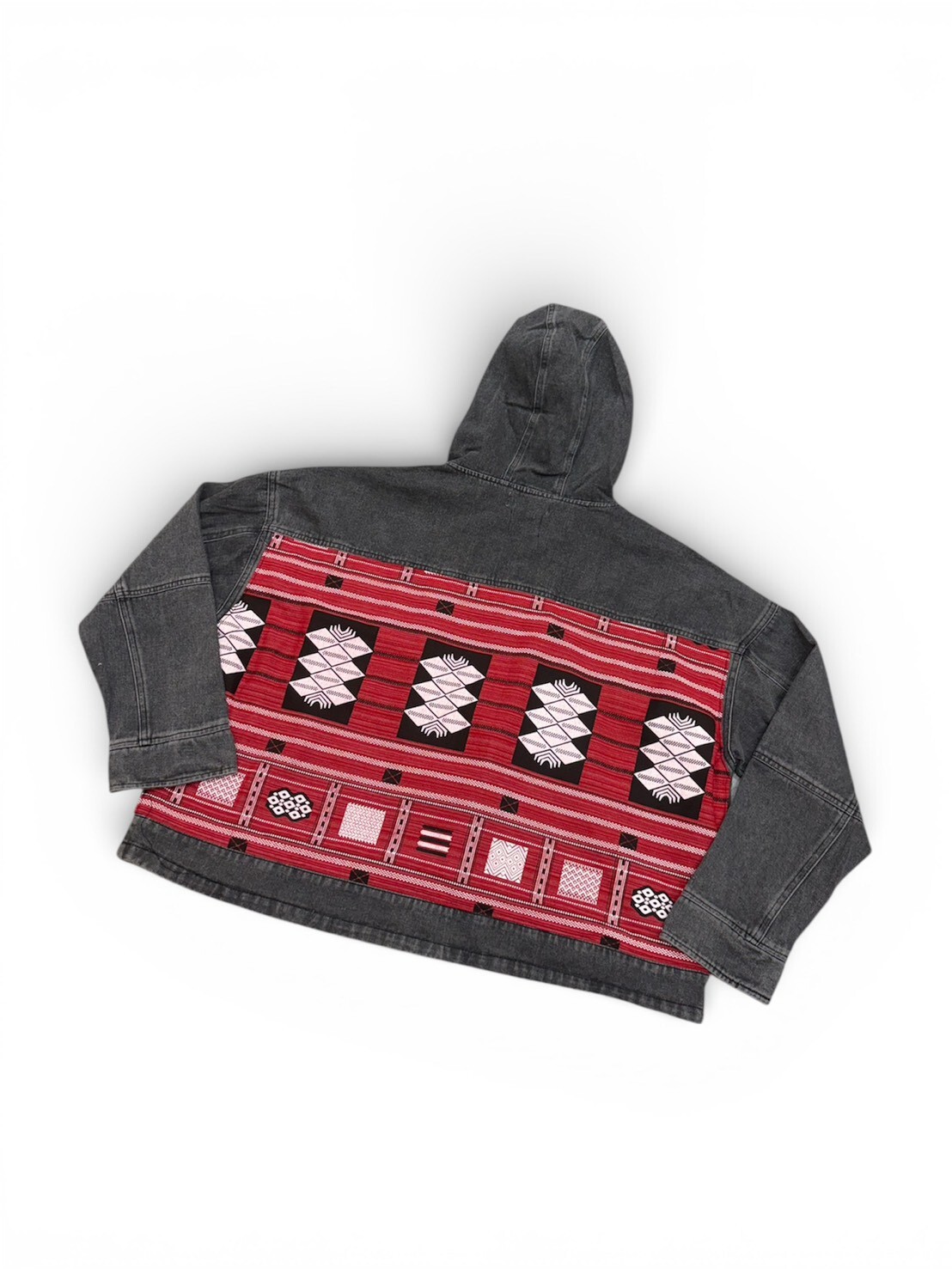 Annstudio | 立領連帽拼接外套