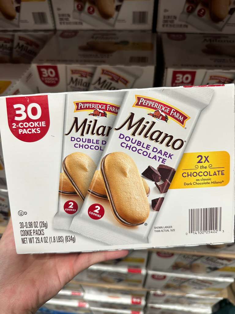 【直播】LX020620 PEPPERIDGE FARMS MILANO 雙層黑朱古力曲奇 (30包裝)