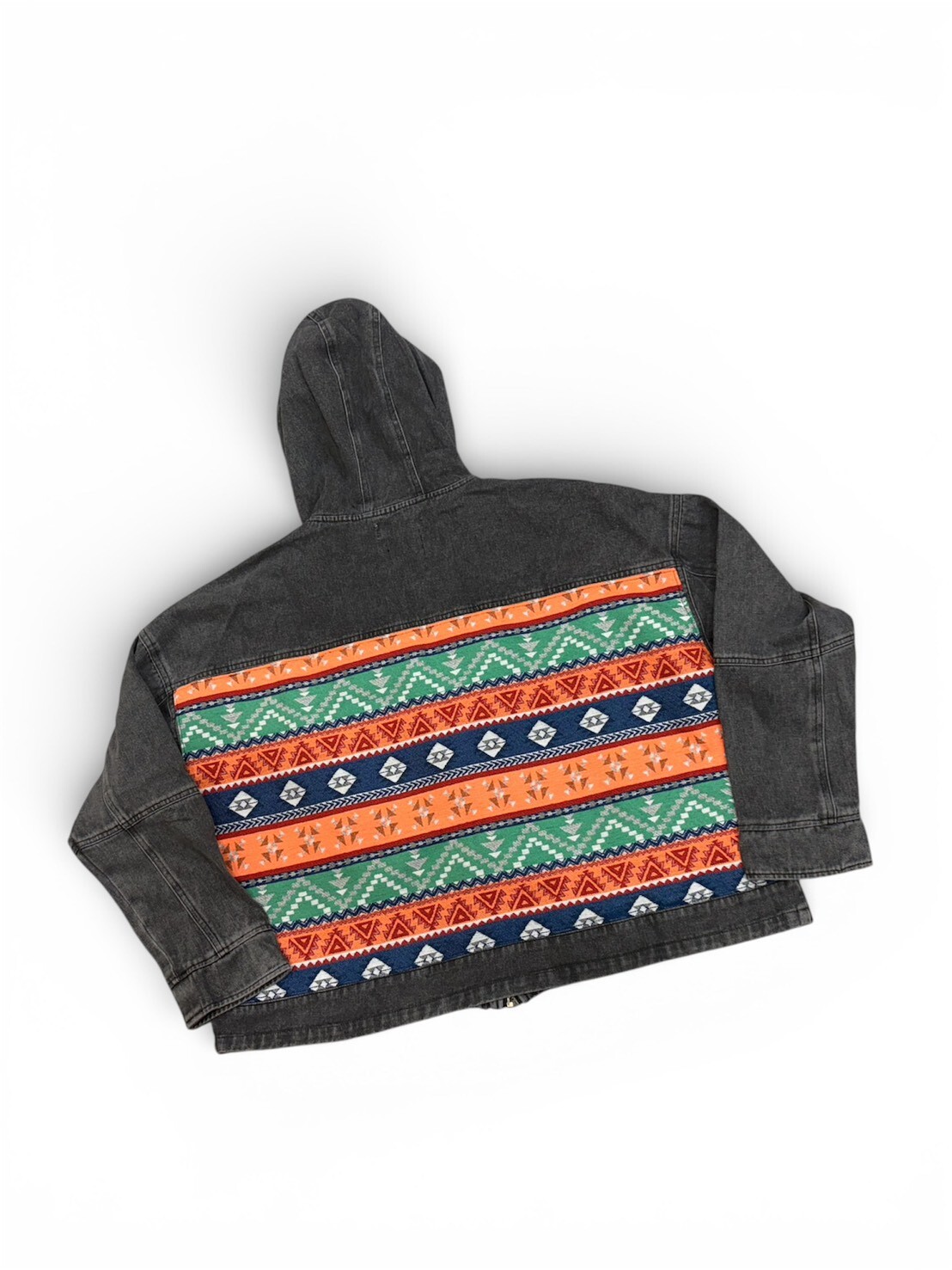 Annstudio | 立領連帽拼接外套