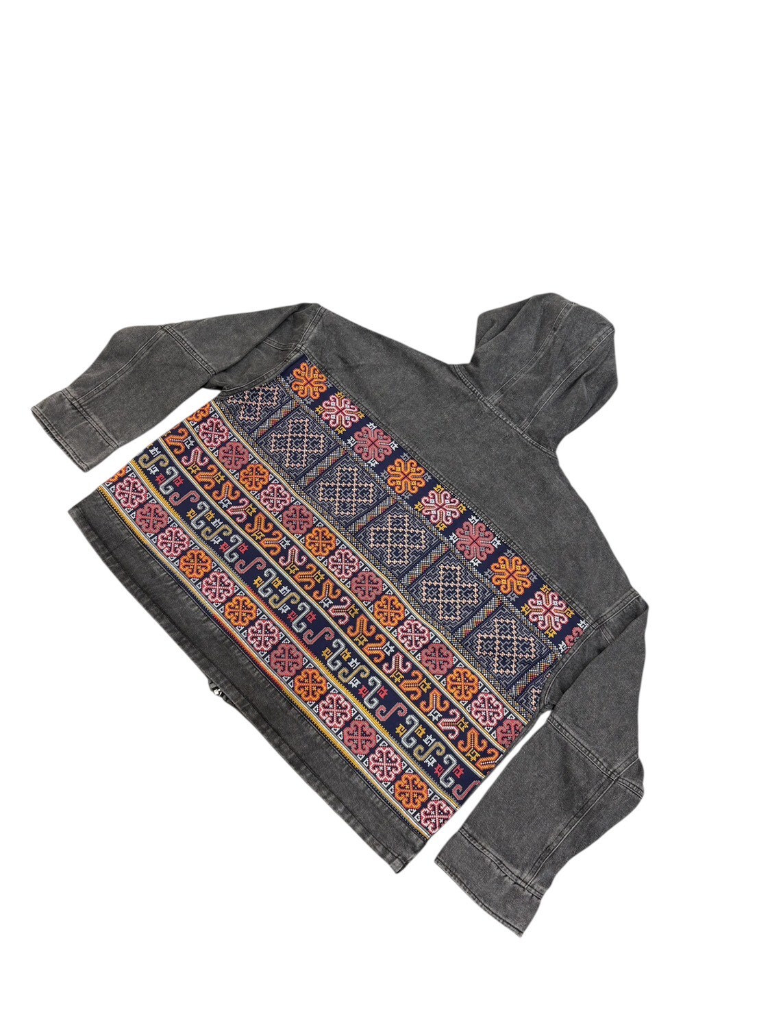 Annstudio | 立領連帽拼接外套