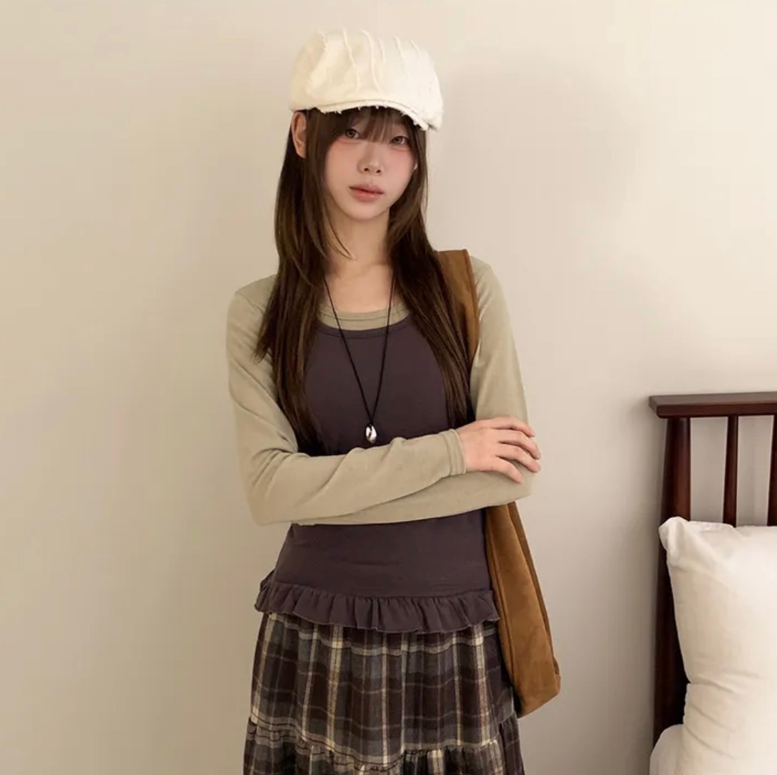 【11/2完額外95折優惠！首批優惠價預訂】韓國掛頸荷葉邊套裝（3色）