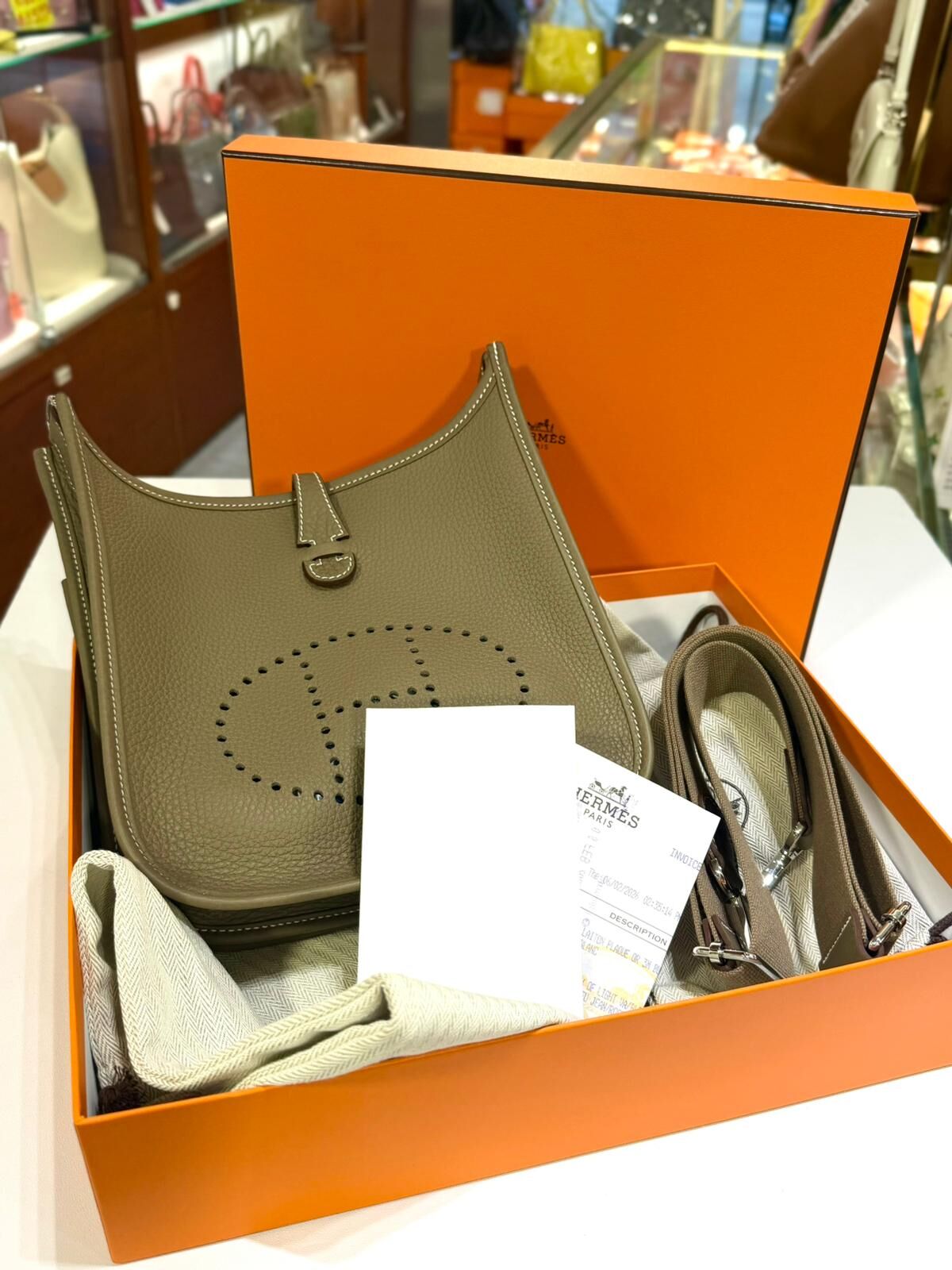 最新❣️全新EVELYNE 23 K刻 18/ETOUPE TC PHW 大象灰銀扣 #E23 #愛馬仕 H087941CK18 #BRAND NEW #香榭站正品