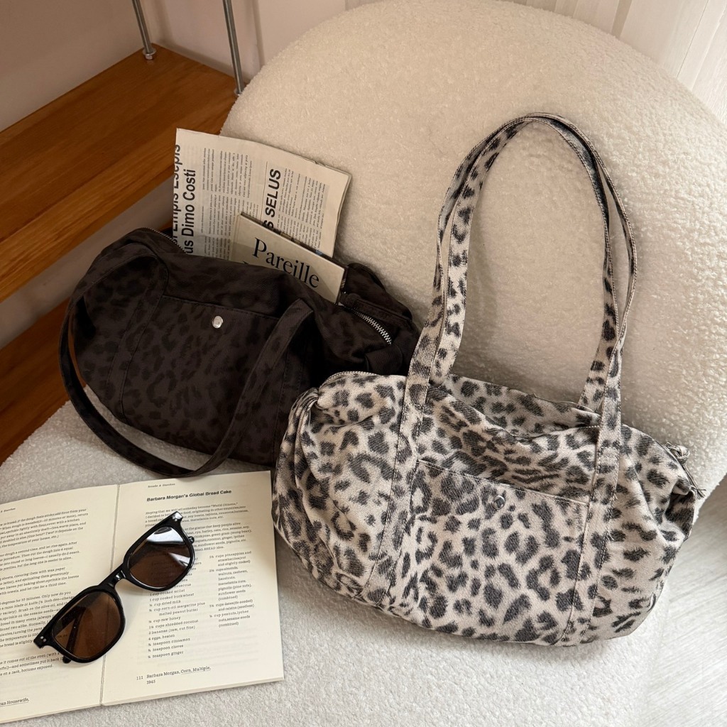 現貨 率性百搭豹紋肩背包 手提包 F9229#