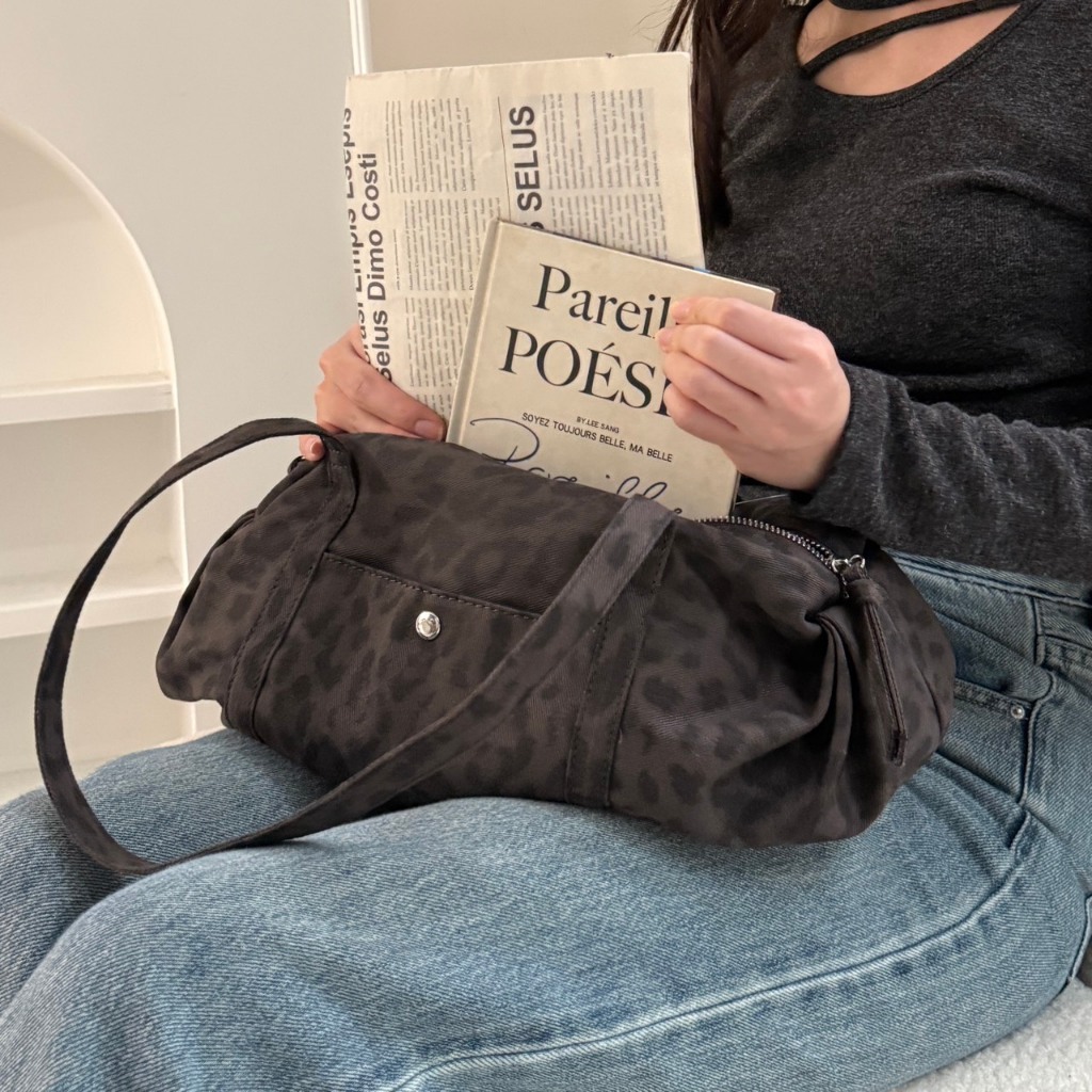 現貨 率性百搭豹紋肩背包 手提包 F9229#