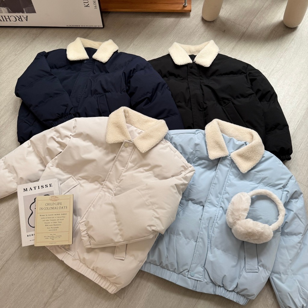 【KT USA】現貨 羊羔毛領麵包外套 寒流鋪棉外套  9991