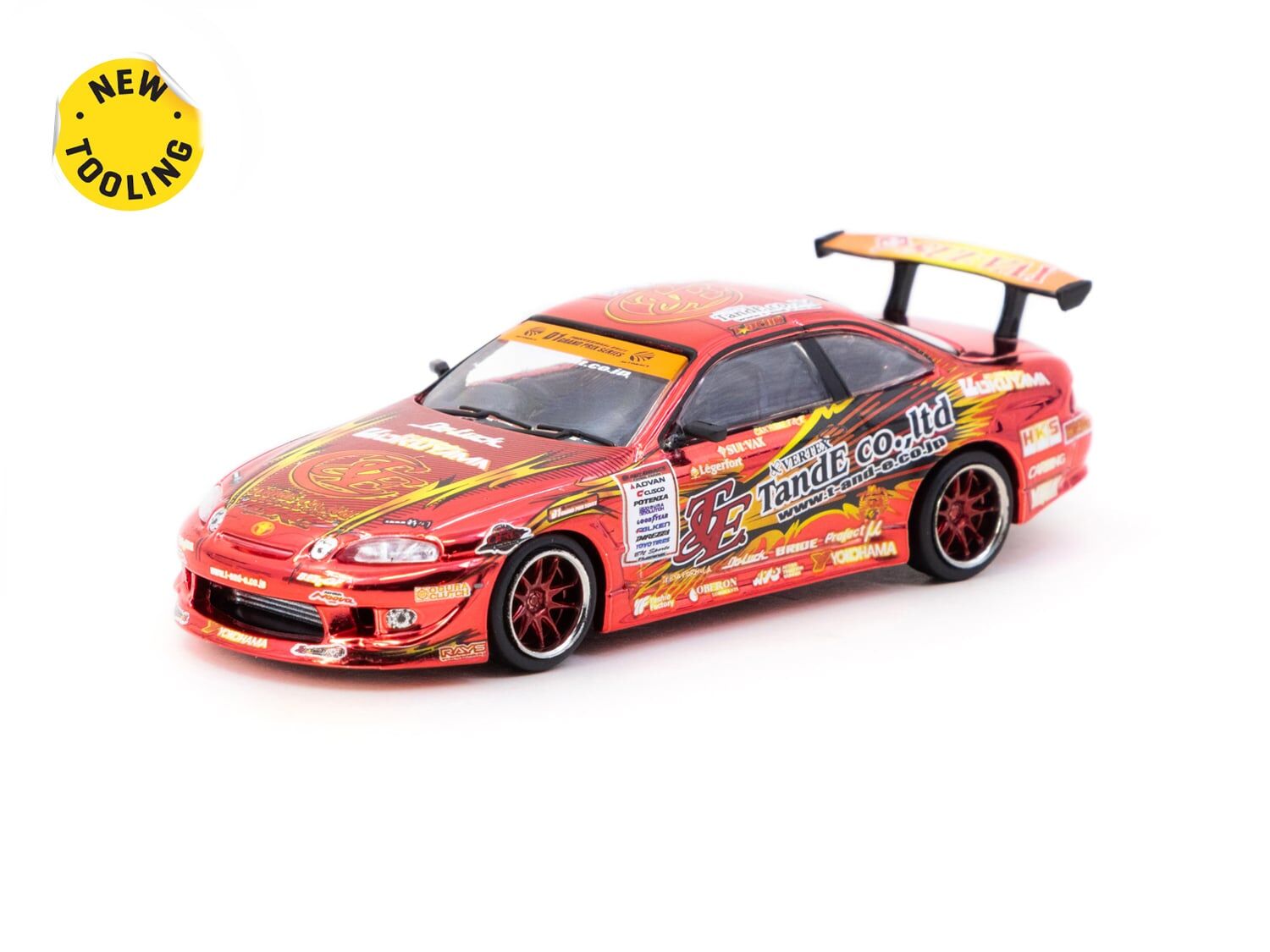 預訂:1/64 TARMAC Vertex Ridge TE3006 Soarer Chrome Red (T