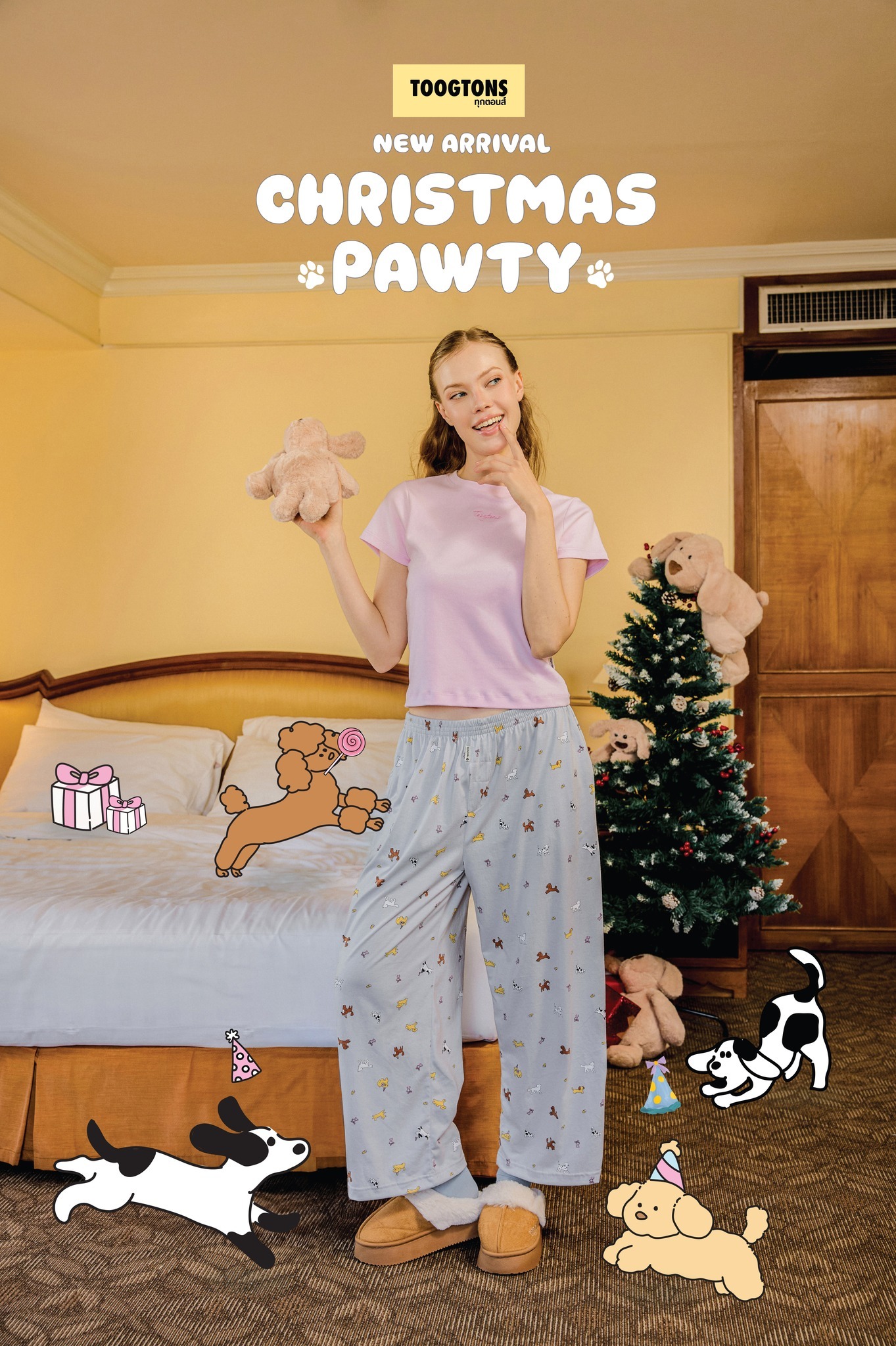 【預購】TT020604 Toogtons 狗狗圖案平角短褲 (TTLS)